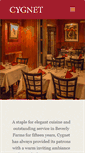 Mobile Screenshot of cygnetrestaurant.com