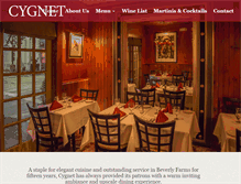Tablet Screenshot of cygnetrestaurant.com